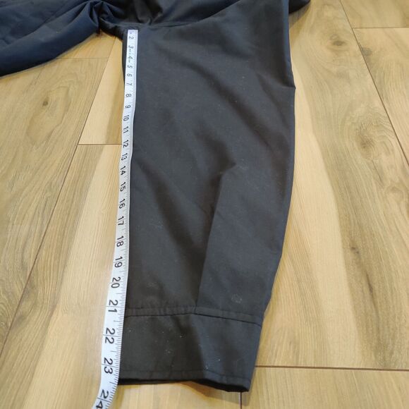 Chaps Ralph Lauren Mens XXL Harrington Jacket Black Bomber Blue Check Lining - Picture 7 of 15